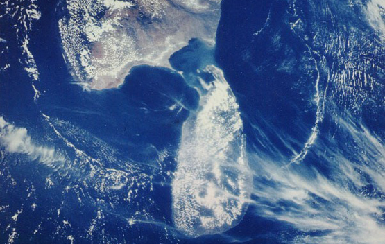NASA, satellite image of Sri Lanka